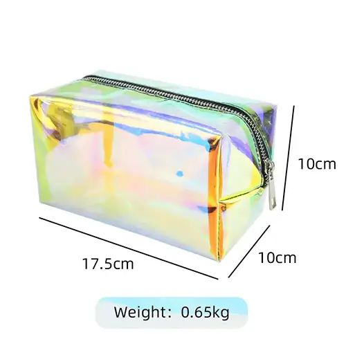 Bearky Beauty Wholesale Skincare Clear Zipper Fashion Holographic Best Travel Designer Makeup Cosmetic Bags